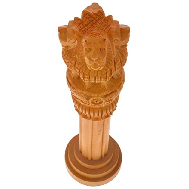 12 Inches Wooden Ashoka Stambh- Ashoka Pillar Indian National Emblem- Ideal  for Office & Home Decor Showpiece – Best for Gifting- Ideal Gift I Best for  Teachers Day Gifting - Welno International |