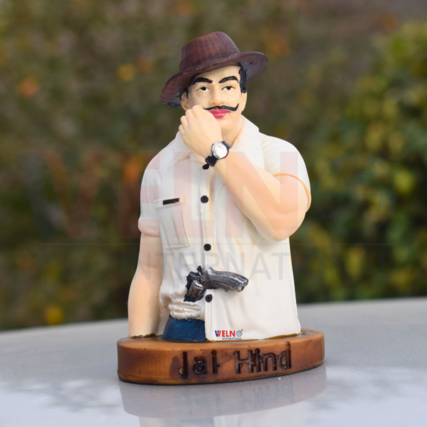 Colourfull Bhagat Singh Statue Indian Freedom Fighter Figurine for Car Dashboard Home Office Table Décor